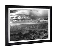 Big Box Art Framed Print of The Grand Canyon (11) Design | Wall Art Picture | Home Decor for Kitchen, Living, Dining Room, Lounge, Bedroom, Hallway, Office, Black, A2 / 24.5x18 Inch / 62x45cm