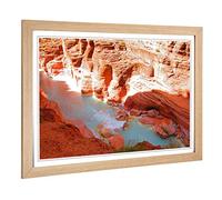 Big Box Art Framed Print of The Grand Canyon (2) Design | Wall Art Picture | Home Decor for Kitchen, Living, Dining Room, Lounge, Bedroom, Hallway, Office, Oak, A2 / 24.5x18 Inch / 62x45cm