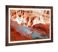Big Box Art Framed Print of The Grand Canyon (2) Design | Wall Art Picture | Home Decor for Kitchen, Living, Dining Room, Lounge, Bedroom, Hallway, Office, Walnut, A2 / 24.5x18 Inch / 62x45cm
