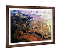 Big Box Art Framed Print of The Grand Canyon (6) Design | Wall Art Picture | Home Decor for Kitchen, Living, Dining Room, Lounge, Bedroom, Hallway, Office, Walnut, A2 / 24.5x18 Inch / 62x45cm