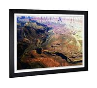 Big Box Art Framed Print of The Grand Canyon (6) Design | Wall Art Picture | Home Decor for Kitchen, Living, Dining Room, Lounge, Bedroom, Hallway, Office, Black, A2 / 24.5x18 Inch / 62x45cm