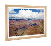 Big Box Art Framed Print of The Grand Canyon Mountain Landscape (1) Design | Wall Art Picture | Home Decor for Kitchen, Living Room, Bedroom, Hallway, Oak, A2 / 24.5x18 Inch / 62x45cm
