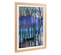 Big Box Art Framed Print of Theodore Earl Butler in His Canoe Design | Wall Art Picture | Home Decor for Kitchen, Living Room, Bedroom, Hallway, Oak, A2 / 24.5x18 Inch / 62x45cm