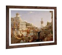 Big Box Art Framed Print of Thomas Cole Course of Empire Design | Wall Art Picture | Home Decor for Kitchen, Living, Dining Room, Bedroom, Hallway, Office, Walnut, A2 / 24.5x18 Inch / 62x45cm