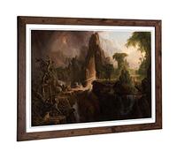 Big Box Art Framed Print of Thomas Cole Expulsion from The Garden of Eden Design | Wall Art Picture| Home Decor for Kitchen, Living Room, Bedroom, Hallway, Walnut, A2 / 24.5x18 Inch / 62x45cm