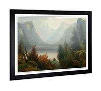 Big Box Art Framed Print of Thomas Cole Hudson River 2 Design | Wall Art Picture | Home Decor for Kitchen, Living, Dining Room, Bedroom, Hallway, Office, Black, A2 / 24.5x18 Inch / 62x45cm