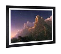 Big Box Art Framed Print of Thomas Cole Prometheus Bound Design | Wall Art Picture | Home Decor for Kitchen, Living, Dining Room, Bedroom, Hallway, Office, Black, A2 / 24.5x18 Inch / 62x45cm