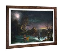 Big Box Art Framed Print of Thomas Cole The Voyage of Life Design | Wall Art Picture | Home Decor for Kitchen, Living, Dining Room, Bedroom, Hallway, Office, Walnut, A2 / 24.5x18 Inch / 62x45cm