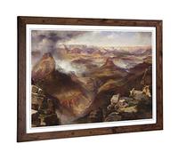 Big Box Art Framed Print of Thomas Moran Grand Canyon of Colorado Design | Wall Art Picture | Home Decor for Kitchen, Living Room, Bedroom, Hallway, Walnut, A2 / 24.5x18 Inch / 62x45cm