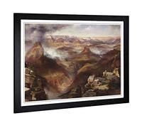 Big Box Art Framed Print of Thomas Moran Grand Canyon of Colorado Design | Wall Art Picture | Home Decor for Kitchen, Living Room, Bedroom, Hallway, Black, A2 / 24.5x18 Inch / 62x45cm