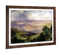 Big Box Art Framed Print of Thomas Moran Valley of Cuernavaca Design | Wall Art Picture | Home Decor for Kitchen, Living Room, Bedroom, Hallway, Walnut, A2 / 24.5x18 Inch / 62x45cm