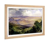 Big Box Art Framed Print of Thomas Moran Valley of Cuernavaca Design | Wall Art Picture | Home Decor for Kitchen, Living Room, Bedroom, Hallway, Oak, A2 / 24.5x18 Inch / 62x45cm