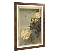 Big Box Art Framed Print of Tsukioka Yoshitoshi Japanese Oriental Yoshi Climber Design | Wall Art Picture| Home Decor for Kitchen, Living Room, Bedroom, Office, Walnut, A2 / 24.5x18 Inch / 62x45cm
