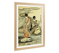 Big Box Art Framed Print of Utagawa Toyokuni Vintage Japanese Oriental (15) Design | Wall Art Picture| Home Decor for Kitchen, Living Room, Bedroom, Office, Oak, A2 / 24.5x18 Inch / 62x45cm