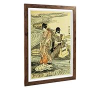 Big Box Art Framed Print of Utagawa Toyokuni Vintage Japanese Oriental (15) Design | Wall Art Picture| Home Decor for Kitchen, Living Room, Bedroom, Office, Walnut, A2 / 24.5x18 Inch / 62x45cm