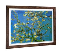 Big Box Art Framed Print of Vincent Van Gogh Blossoming Almond Branches (1) Design | Wall Art Picture| Home Decor for Kitchen, Living Room, Bedroom, Hallway, Walnut, A2 / 24.5x18 Inch / 62x45cm