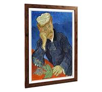 Big Box Art Framed Print of Vincent Van Gogh Dr Paul Gachet Design | Wall Art Picture | Home Decor for Kitchen, Living Room, Bedroom, Hallway, Walnut, A2 / 24.5x18 Inch / 62x45cm