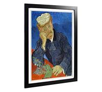 Big Box Art Framed Print of Vincent Van Gogh Dr Paul Gachet Design | Wall Art Picture | Home Decor for Kitchen, Living Room, Bedroom, Hallway, Black, A2 / 24.5x18 Inch / 62x45cm