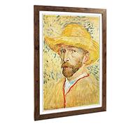 Big Box Art Framed Print of Vincent Van Gogh Self Portrait (3) Design | Wall Art Picture | Home Decor for Kitchen, Living Room, Bedroom, Hallway, Walnut, A2 / 24.5x18 Inch / 62x45cm