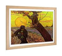 Big Box Art Framed Print of Vincent Van Gogh Sower Design | Wall Art Picture | Home Decor for Kitchen, Living, Dining Room, Lounge, Bedroom, Hallway, Office, Oak, A2 / 24.5x18 Inch / 62x45cm