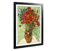 Big Box Art Framed Print of Vincent Van Gogh Still Life with Daisys Design | Wall Art Picture | Home Decor for Kitchen, Living Room, Bedroom, Hallway, Black, A2 / 24.5x18 Inch / 62x45cm