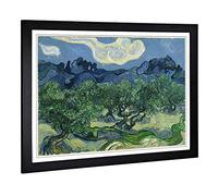 Big Box Art Framed Print of Vincent Van Gogh The Olive Trees Design | Wall Art Picture | Home Decor for Kitchen, Living Room, Bedroom, Hallway, Black, A2 / 24.5x18 Inch / 62x45cm