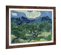 Big Box Art Framed Print of Vincent Van Gogh The Olive Trees Design | Wall Art Picture | Home Decor for Kitchen, Living Room, Bedroom, Hallway, Walnut, A2 / 24.5x18 Inch / 62x45cm