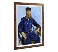 Big Box Art Framed Print of Vincent Van Gogh The Postman Joseph Roulin Design | Wall Art Picture | Home Decor for Kitchen, Living Room, Bedroom, Hallway, Walnut, A2 / 24.5x18 Inch / 62x45cm