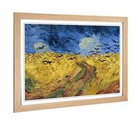 Big Box Art Framed Print of Vincent Van Gogh Wheatfield with Crows Design | Wall Art Picture | Home Decor for Kitchen, Living Room, Bedroom, Hallway, Oak, A2 / 24.5x18 Inch / 62x45cm
