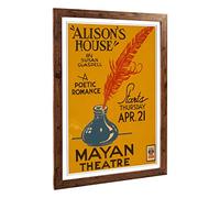 Big Box Art Framed Print of Vintage WPA Poster Alison's House (3) Design | Wall Art Picture | Home Decor for Kitchen, Living Room, Bedroom, Hallway, Walnut, A2 / 24.5x18 Inch / 62x45cm
