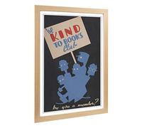 Big Box Art Framed Print of Vintage WPA Poster Book Care (5) Design | Wall Art Picture | Home Decor for Kitchen, Living Room, Bedroom, Hallway, Oak, A2 / 24.5x18 Inch / 62x45cm