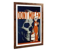 Big Box Art Framed Print of Vintage WPA Poster Don't Mix Em Design | Wall Art Picture | Home Decor for Kitchen, Living Room, Bedroom, Hallway, Walnut, A2 / 24.5x18 Inch / 62x45cm