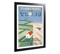 Big Box Art Framed Print of Vintage WPA Poster Need Trees Design | Wall Art Picture | Home Decor for Kitchen, Living, Dining Room, Bedroom, Hallway, Office, Black, A2 / 24.5x18 Inch / 62x45cm