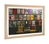 Big Box Art Framed Print of Vinyl Records Design | Wall Art Picture | Home Decor for Kitchen, Living, Dining Room, Lounge, Bedroom, Hallway, Office, Oak, A2 / 24.5x18 Inch / 62x45cm