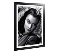 Big Box Art Framed Print of Vivian Leigh Design | Wall Art Picture | Home Decor for Kitchen, Living, Dining Room, Lounge, Bedroom, Hallway, Office, Black, A2 / 24.5x18 Inch / 62x45cm
