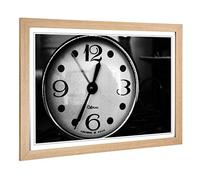 Big Box Art Framed Print of Watching The Clock Design | Wall Art Picture | Home Decor for Kitchen, Living, Dining Room, Lounge, Bedroom, Hallway, Office, Oak, A2 / 24.5x18 Inch / 62x45cm