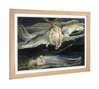 Big Box Art Framed Print of William Blake Illustration 3 Design | Wall Art Picture | Home Decor for Kitchen, Living, Dining Room, Bedroom, Hallway, Office, Oak, A2 / 24.5x18 Inch / 62x45cm