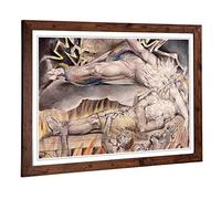 Big Box Art Framed Print of William Blake Jobs Evil Dreams Design | Wall Art Picture | Home Decor for Kitchen, Living, Dining Room, Bedroom, Hallway, Office, Walnut, A2 / 24.5x18 Inch / 62x45cm