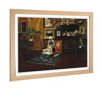 Big Box Art Framed Print of William Merritt Chase Studio Interior Design | Wall Art Picture | Home Decor for Kitchen, Living Room, Bedroom, Hallway, Oak, A2 / 24.5x18 Inch / 62x45cm