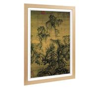 Big Box Art Framed Print of Zhang Zeduan Oriental Spring Design | Wall Art Picture | Home Decor for Kitchen, Living, Dining Room, Bedroom, Hallway, Office, Oak, A2 / 24.5x18 Inch / 62x45cm