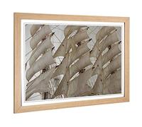 Big Box Art Framed Print Ship Sails & Mast (2) Design | Wall Art Picture | Home Decor for Kitchen, Living, Dining Room, Bedroom, Hallway, Office, Oak, A2 / 24.5x18 Inch / 62x45cm