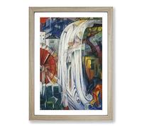 Big Box Art Franz Marc The Bewitched Mill Framed Wall Art Picture Print Ready to Hang, Oak A2 (62 x 45 cm)