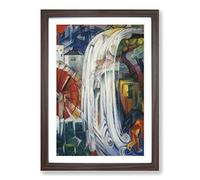 Big Box Art Franz Marc The Bewitched Mill Framed Wall Art Picture Print Ready to Hang, Walnut A2 (62 x 45 cm)