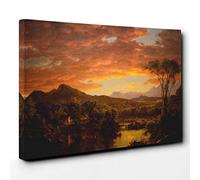 Big Box Art Frederic Edwin Church A Country Home Canvas Wall Art Print Ready to Hang Picture, 30 x 20 Inch (76 x 50 cm), Multi-Coloured