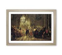 Big Box Art Frederick Playing The Flute by Adolph Menzel Framed Wall Art Picture Print Ready to Hang, Oak A2 (62 x 45 cm)