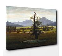 Big Box Art Friedrich Caspar David The Lonely Tree Canvas Wall Art Print Ready to Hang Picture, 30 x 20 Inch (76 x 50 cm), Multi-Coloured