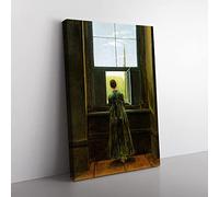 Big Box Art Friedrich Caspar David Woman at a Window Canvas Wall Art Print Ready to Hang Picture, 76 x 50 cm (30 x 20 Inch), Multi-Coloured