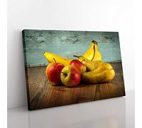Big Box Art Fruit Bananas Apples Pears Canvas Wall Art Print Ready to Hang Picture, 76 x 50 cm (30 x 20 Inch), Multi-Coloured