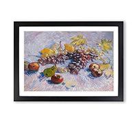 Big Box Art Fruit by Vincent Van Gogh Framed Wall Art Picture Print Ready to Hang, Black A2 (62 x 45 cm)