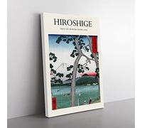 Big Box Art Fuji On The Left of Tokaido Road Utagawa Hiroshige Canvas Wall Art Print Ready to Hang Picture, 76 x 50 cm (30 x 20 Inch), Exhibition